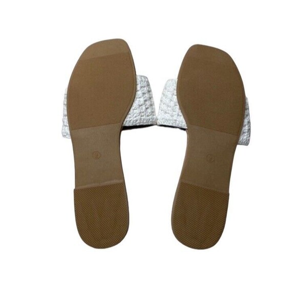 CATO Comfort Granny Square Crochet Embroidery Tan Cream Flower Sandals Size 9 - Picture 6 of 7